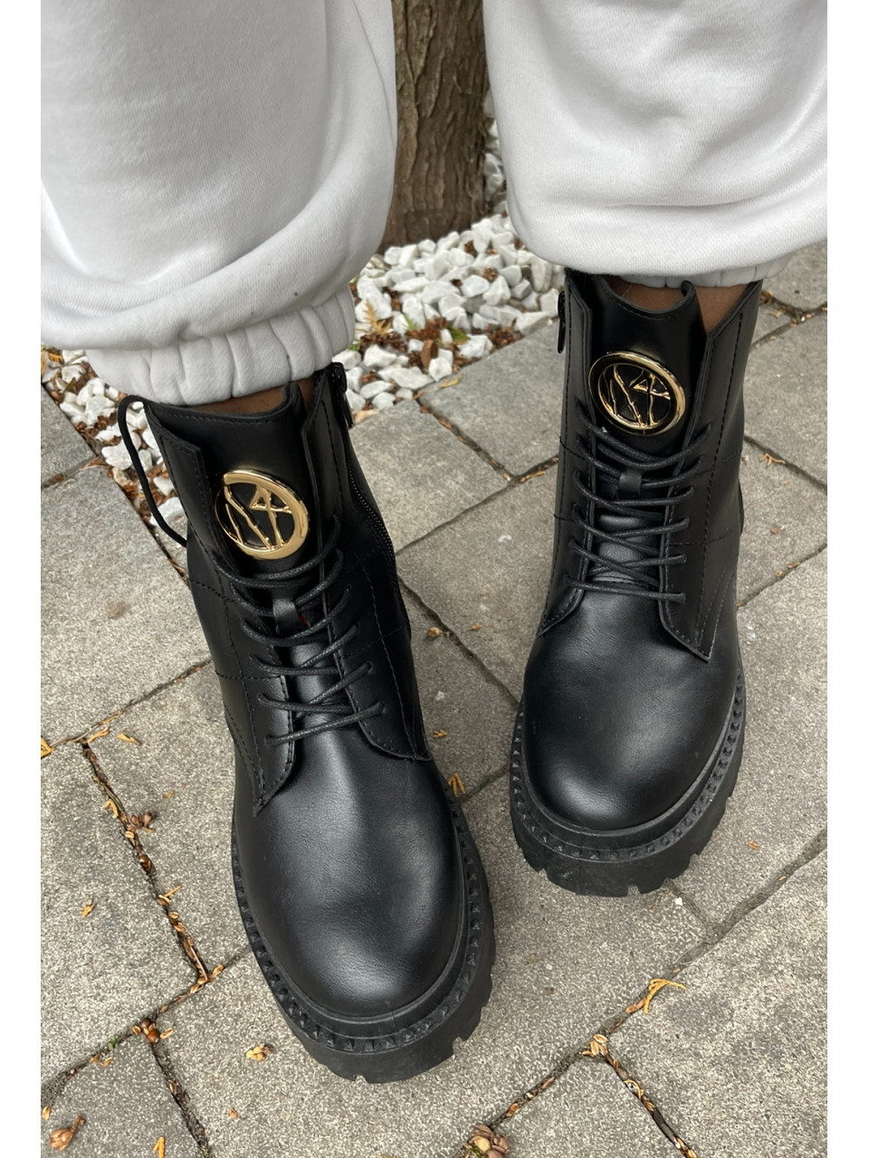 Czarne workery botki Holy