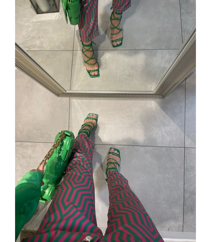 Zielone Sandałki Megan Na Słupku