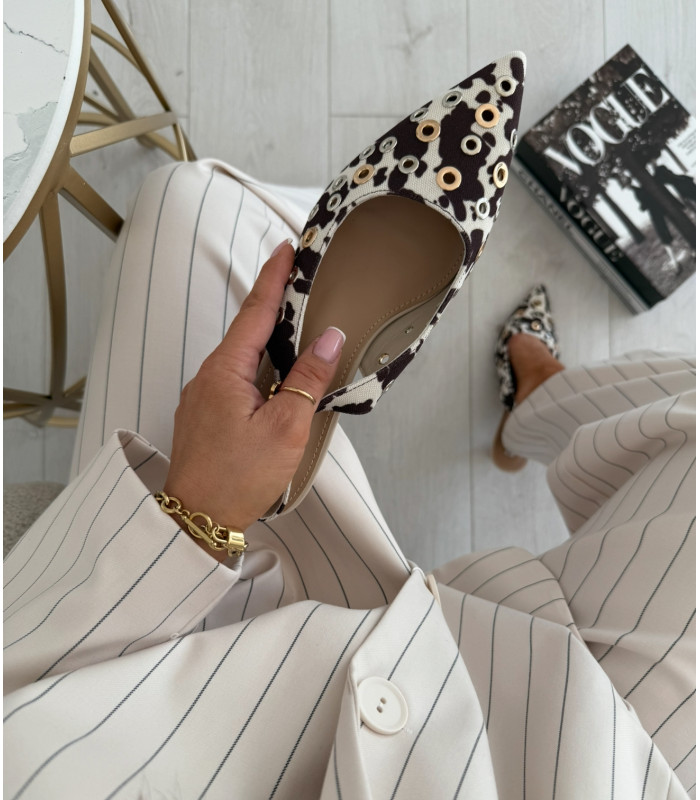 Czółenka Łatki na obcasie SS25 łaty