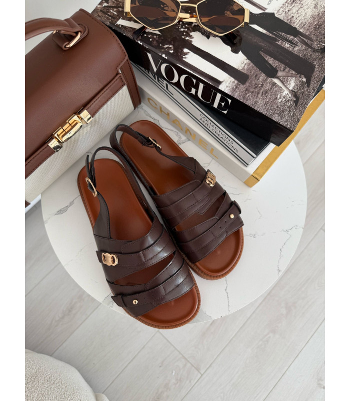 Sandałki Karo Brąz SS25