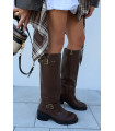 KOZAK biker boots brąz STIVI