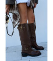 KOZAK biker boots brąz STIVI
