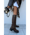 KOZAK biker boots brąz STIVI