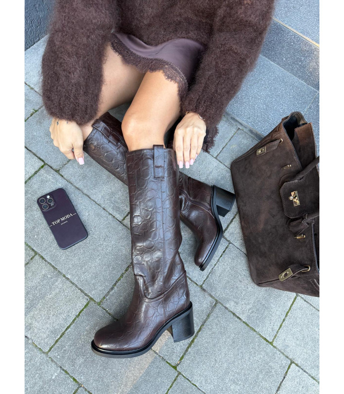 Brązowe Kozaki Amour