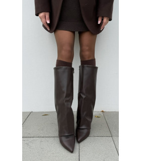 Brązowe kozaki nakładane ROYAL