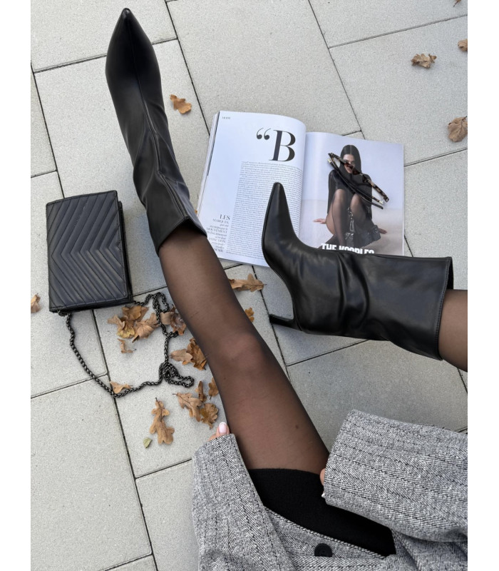 Botki Gaja Czarne ekoskóra