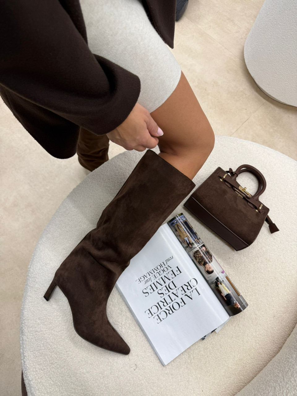 KOZAKI GAJA BRĄZ ZAMSZ