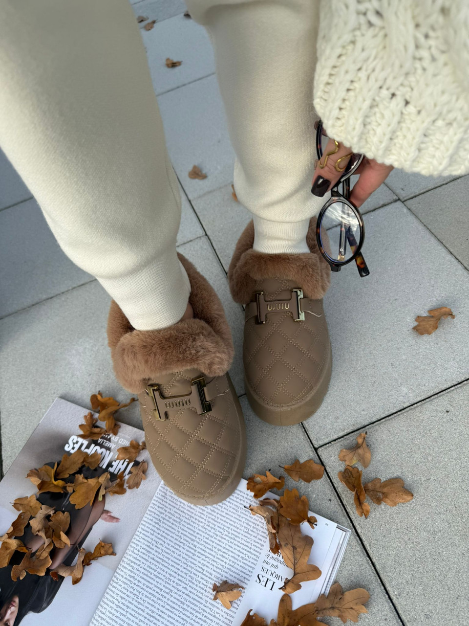 Futrzane Camelowe Hermeski