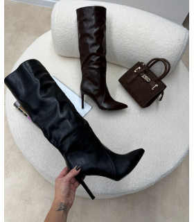 Piękne  kozaki na szpilce czarne Lili