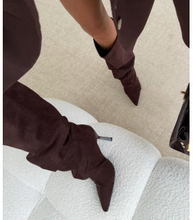 Marszczone kozaki MUST HAVE brązowe