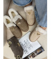 Zimowe Mokasyny z Futerkiem Cozy Khaki