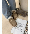 Zimowe Mokasyny z Futerkiem Cozy Khaki