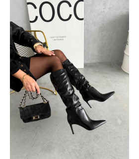 Kozaki Na Szpilce  Czarne KLASYK