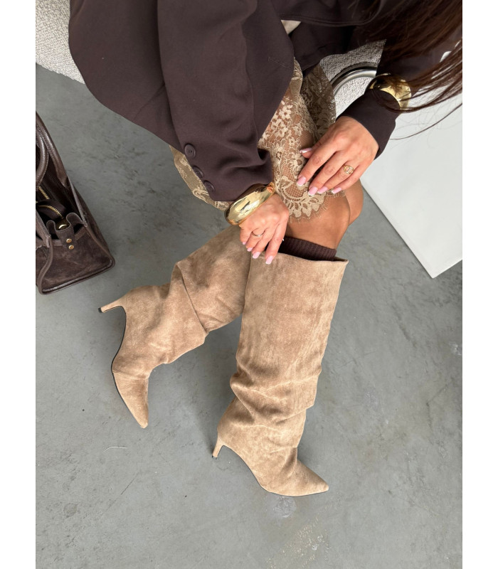 Kozaki Beżowe Madame 132