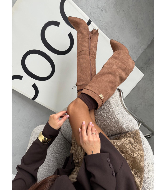 Kozaki Givana Mocca Zamsz