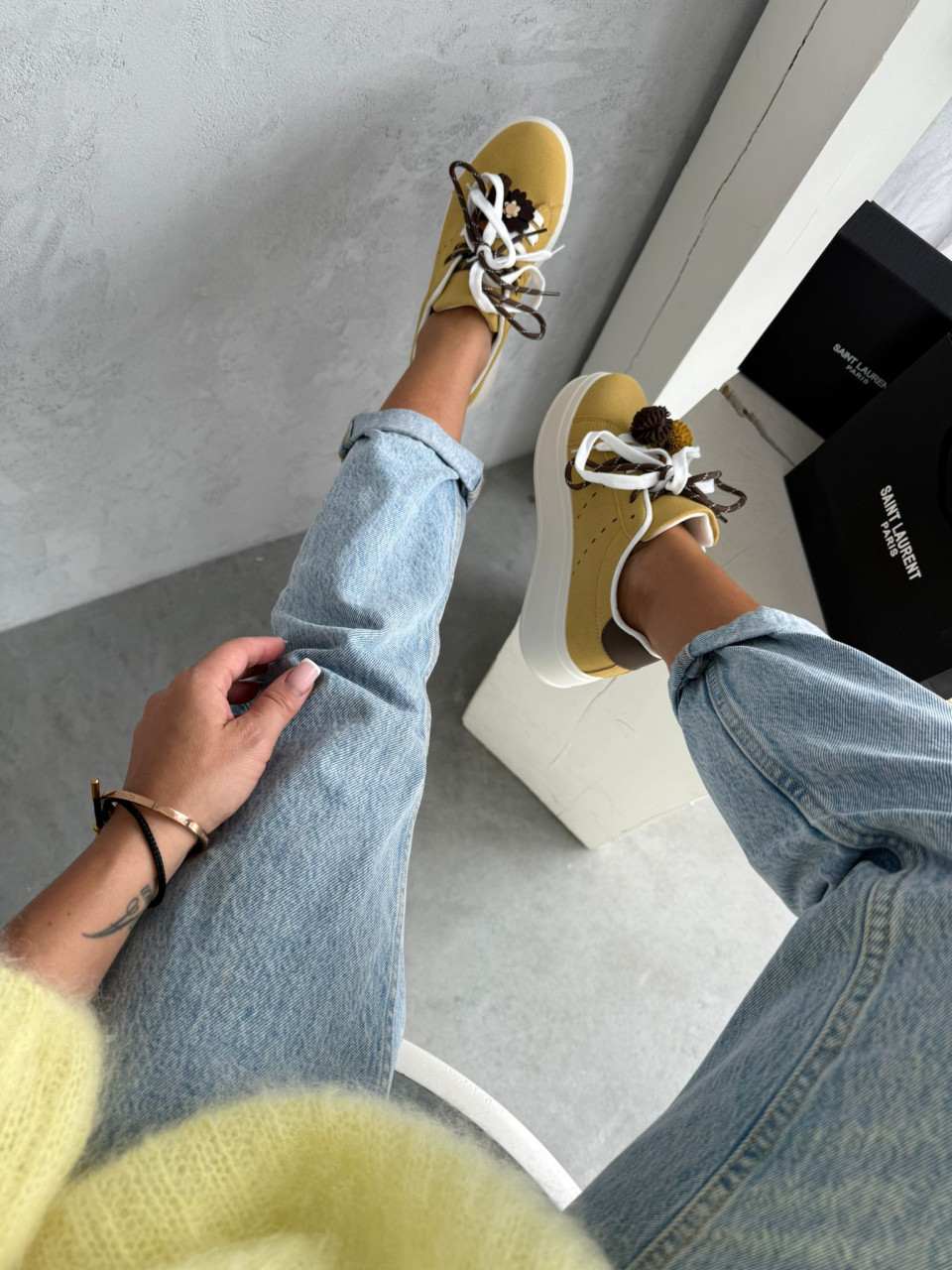 Trampki Candy Poms Żółte