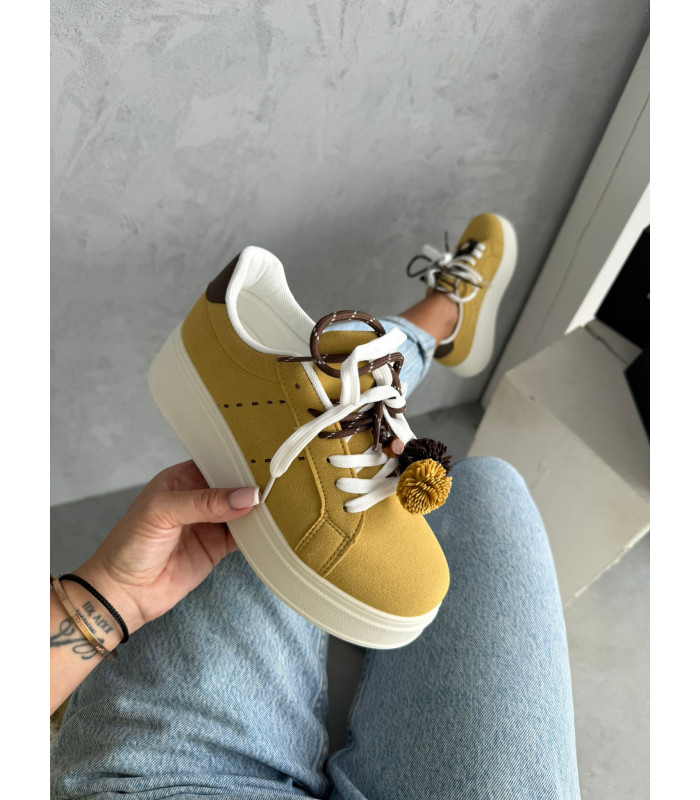 Trampki Candy Poms Żółte