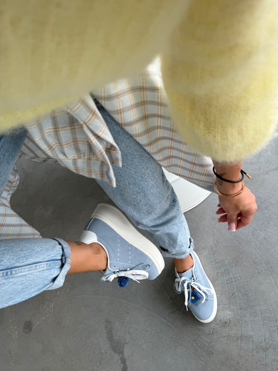 Trampki Candy Poms Niebieskie