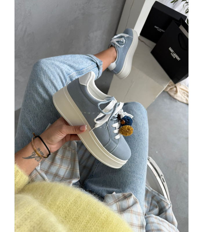 Trampki Candy Poms Niebieskie