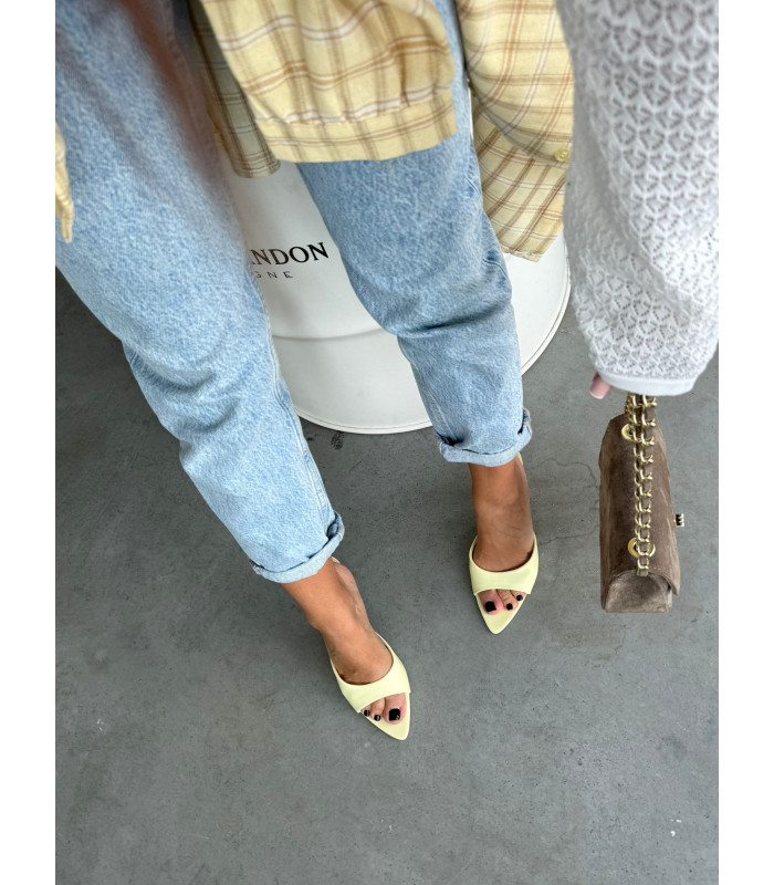 Klapki Camila Cytrynki Na obcasie