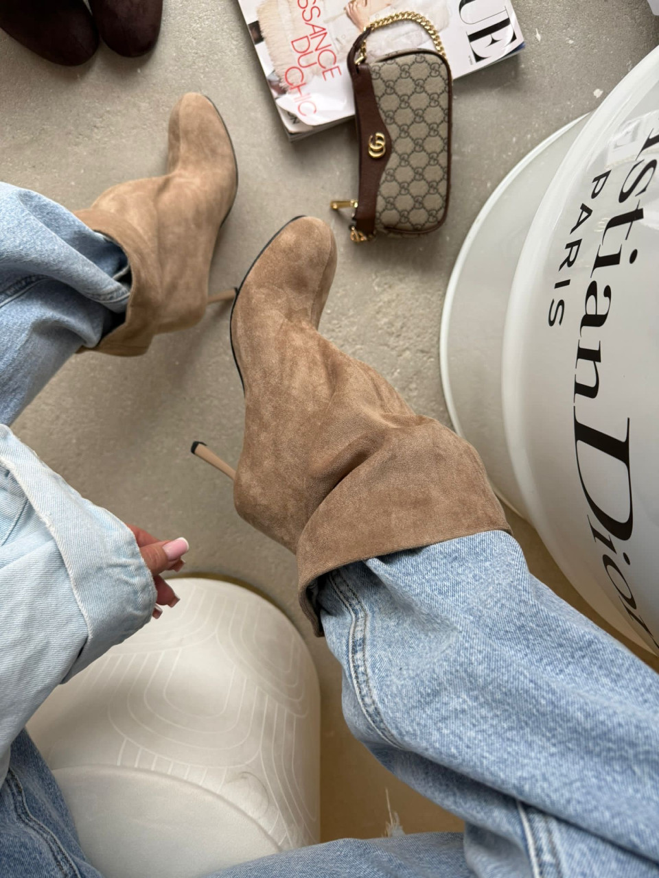 Wiosenne Botki Beżowe Milano