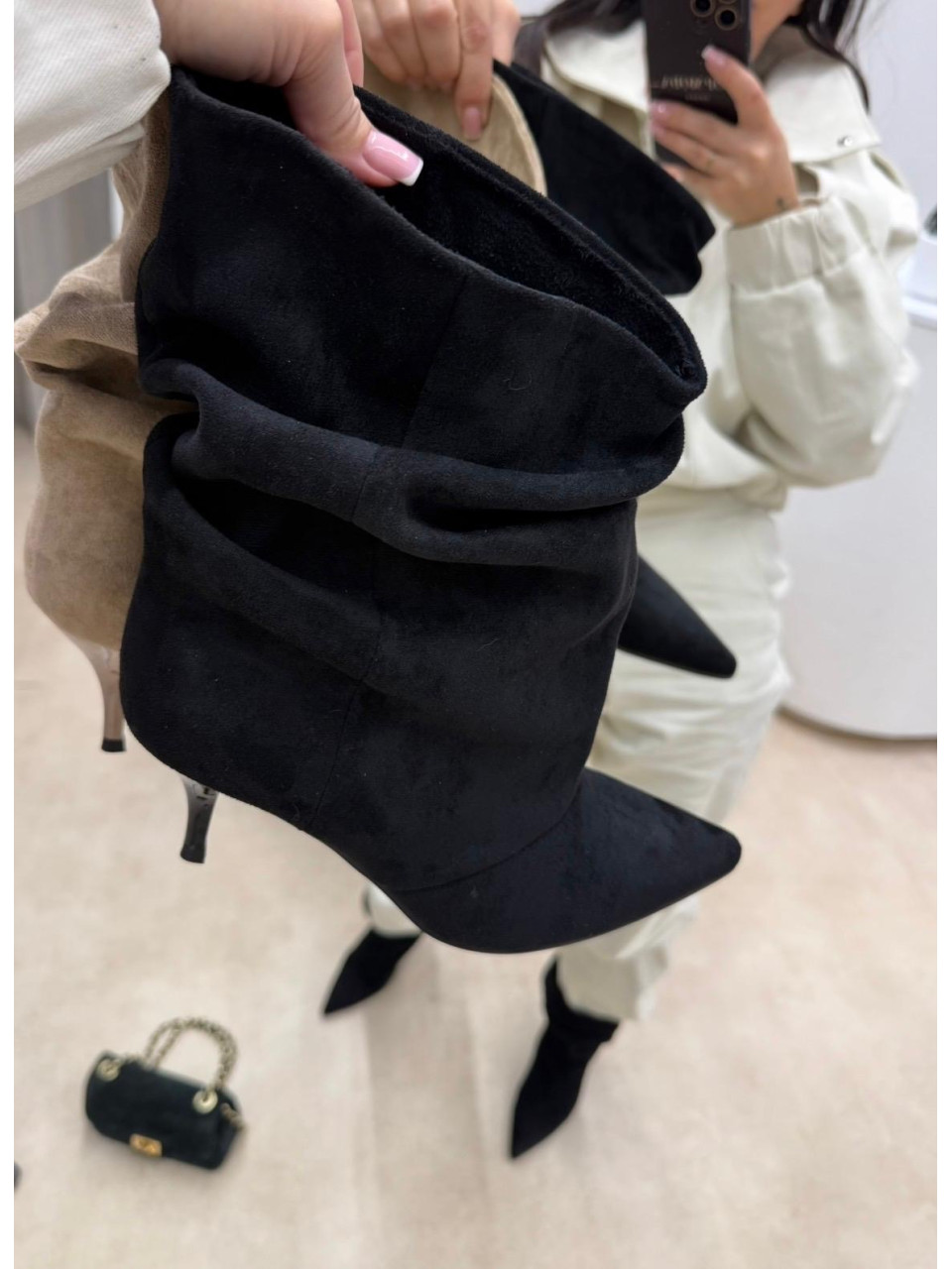 Wiosenne Botki Paris Czarne