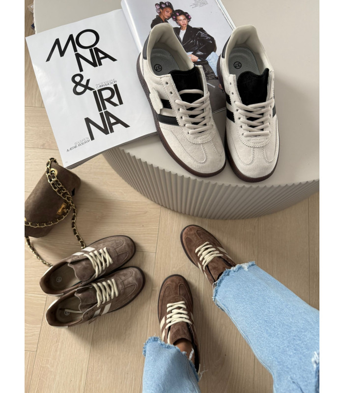 Skórzane Adidasy Sorelli Jasnoszare