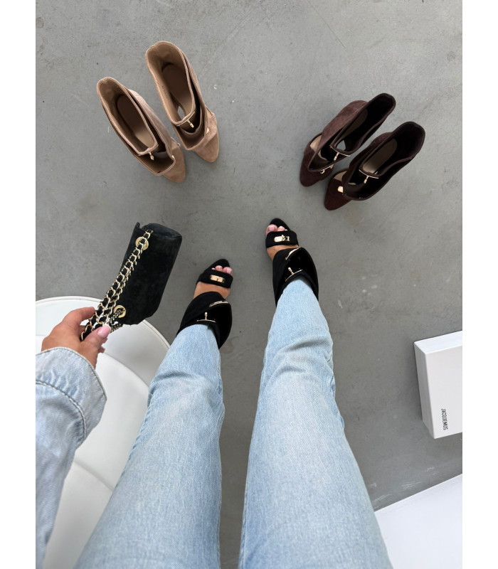 Szpilki Evening Luxury Beżowe