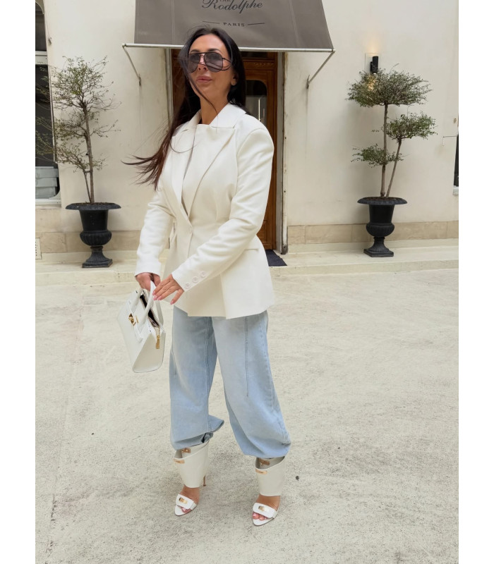 Szpilki Evening Luxury Białe