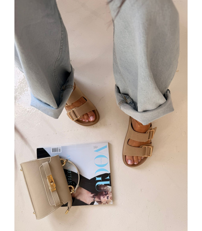 Klapki Ria Jasny Beż