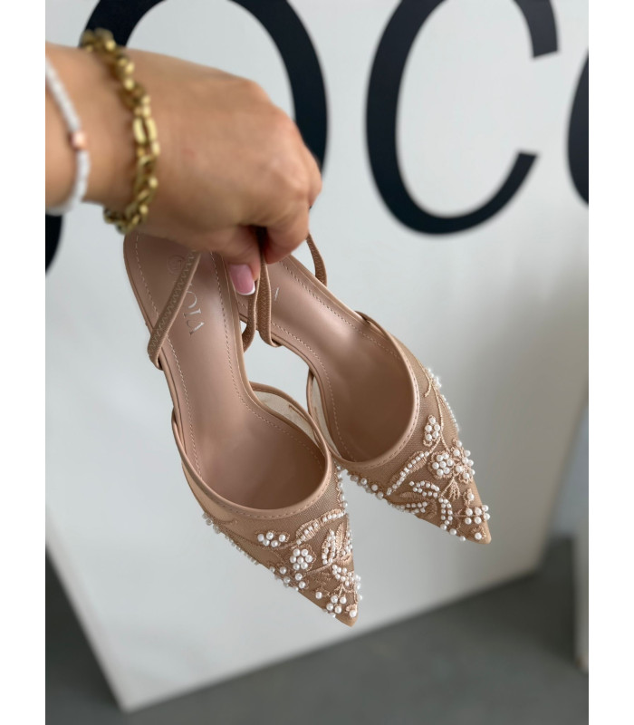 Szpilki Royal Pearls Nude