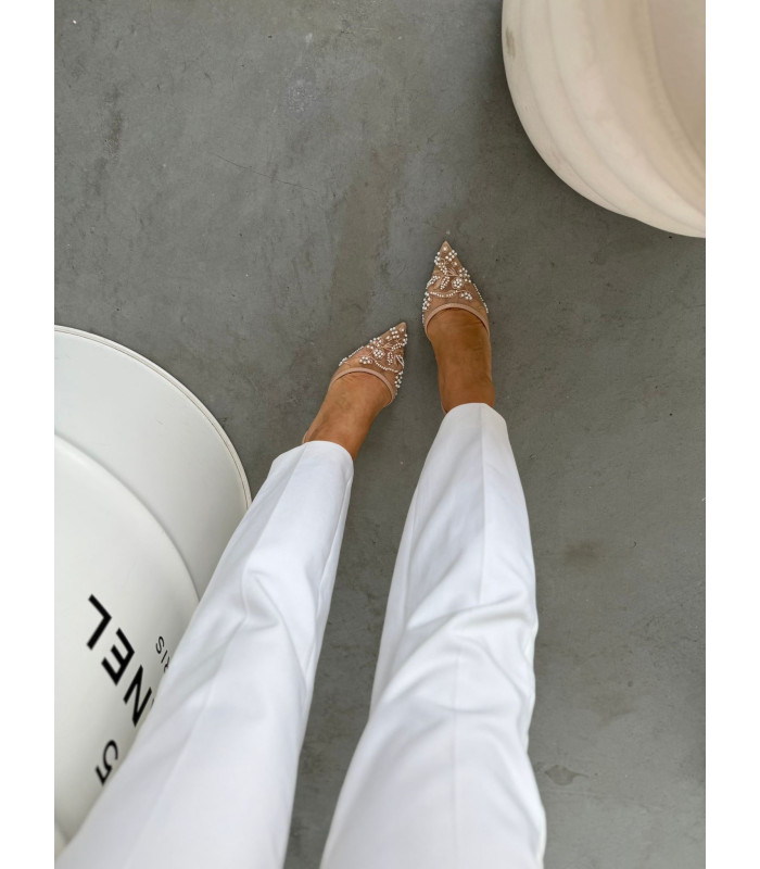 Szpilki Royal Pearls Nude