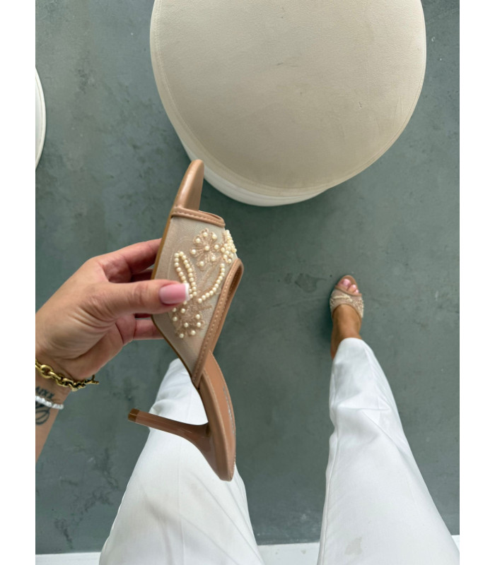 Klapki Royal Pearls Nude