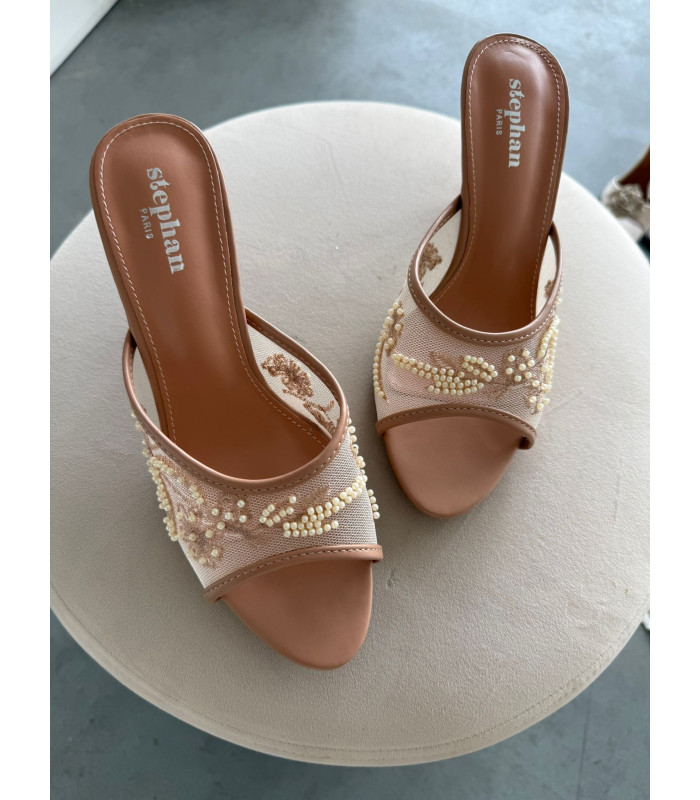 Klapki Royal Pearls Nude