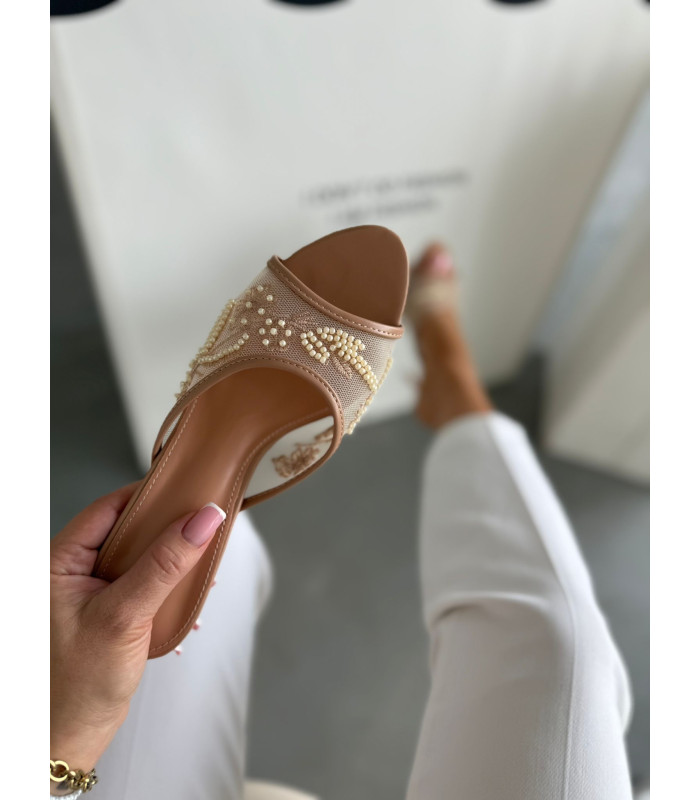 Klapki Royal Pearls Nude