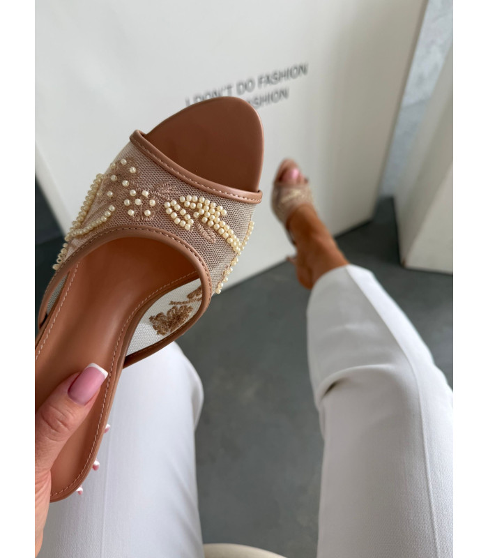 Klapki Royal Pearls Nude