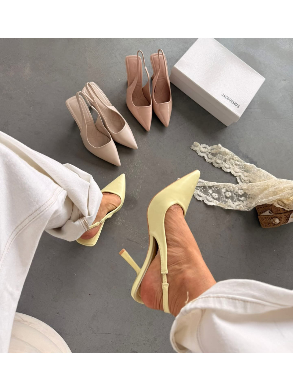 Szpilki Elegant Touch Żółte