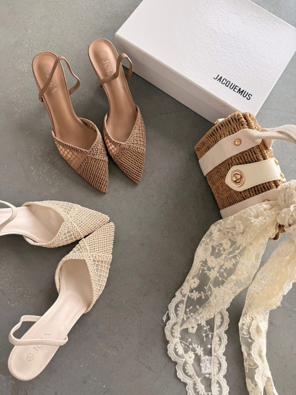 Szpilki Camelowe Desert Lace