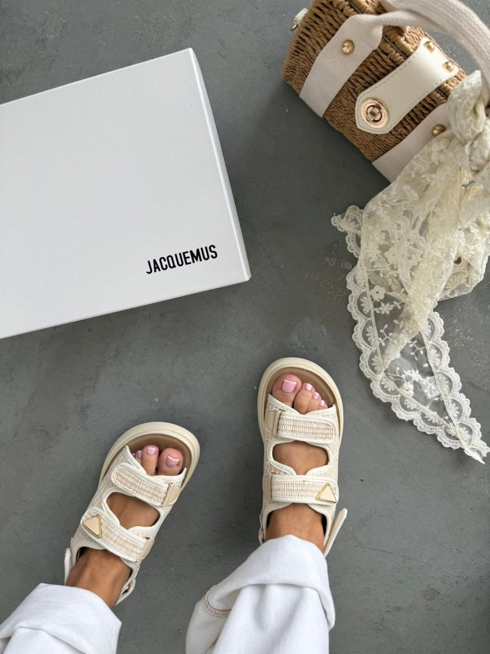 Beżowe Sandałki Luxe Riviera