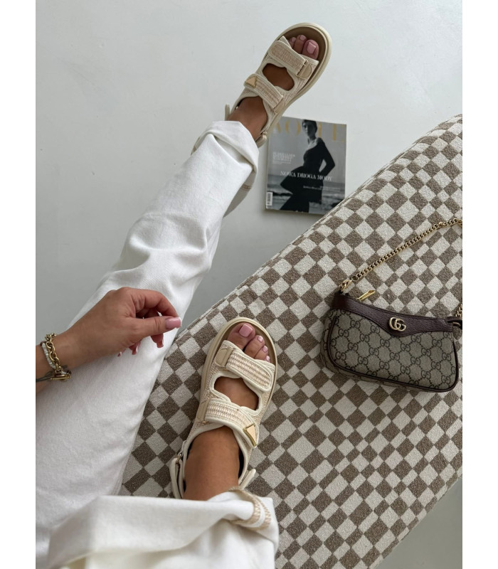 Beżowe Sandałki Luxe Riviera