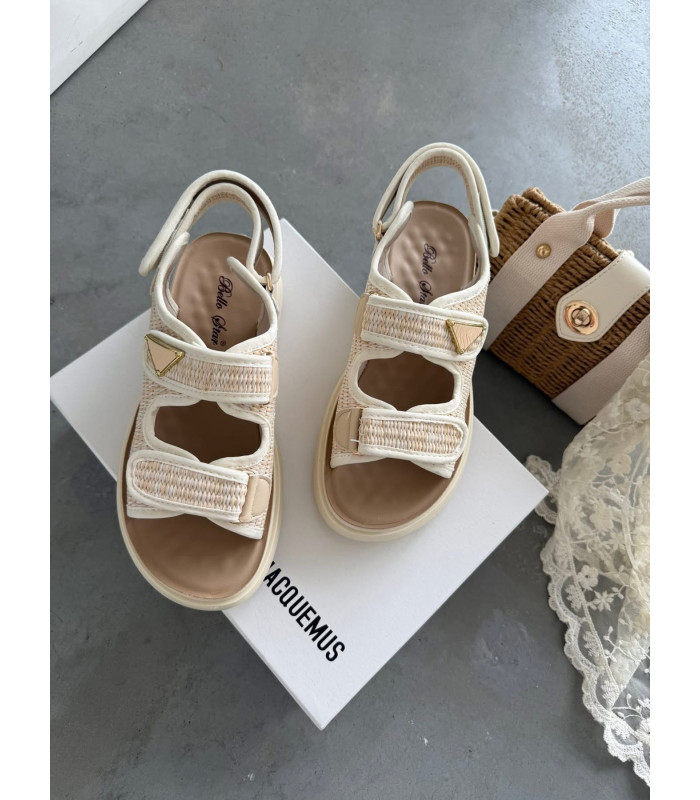 Beżowe Sandałki Luxe Riviera