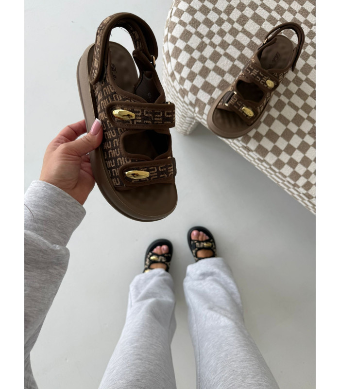 Brązowe Sandałki Monaco