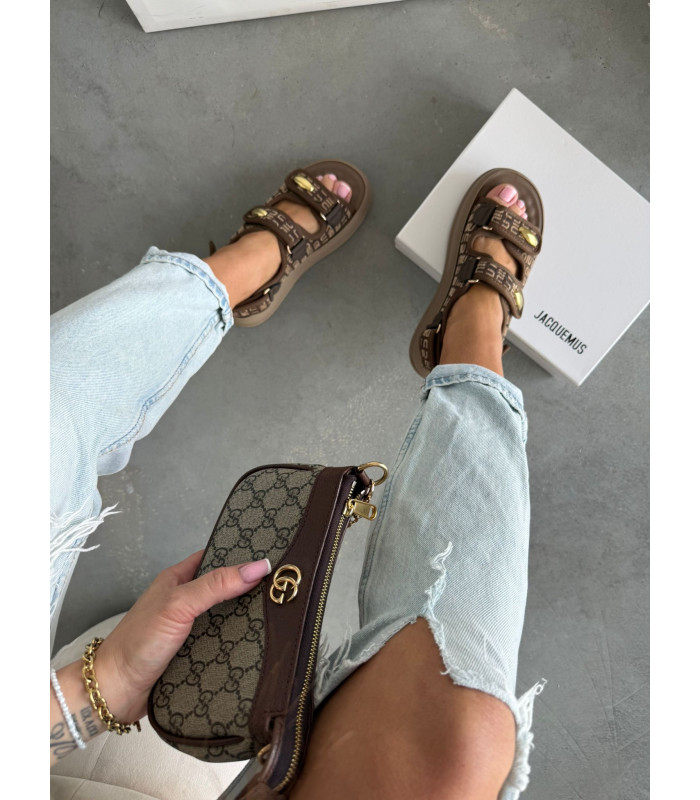 Brązowe Sandałki Monaco