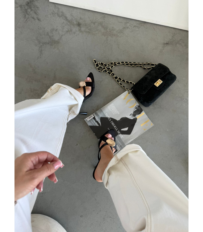 Klapki Szpilki Złota Ozdoba