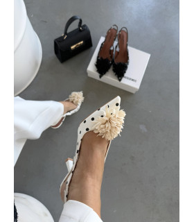 Szpilki Coco Flower Białe