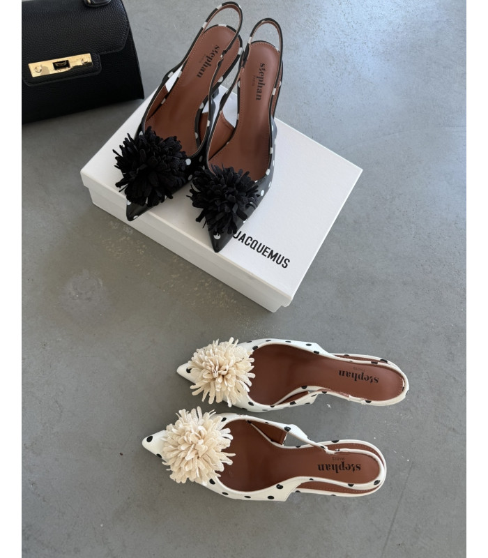 Szpilki Coco Flower Białe