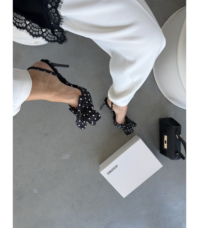 Szpilki Dots Czarne Kokarda
