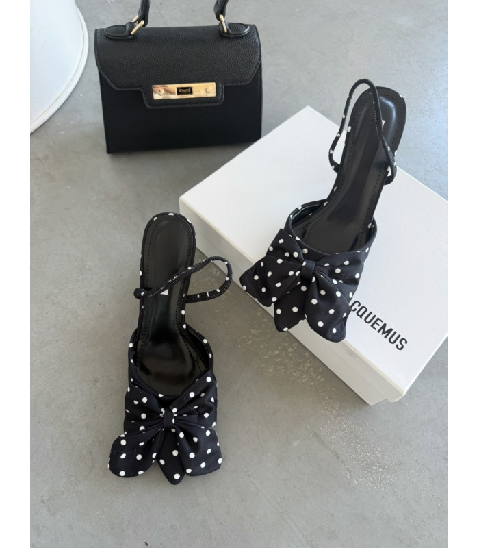 Szpilki Dots Czarne Kokarda