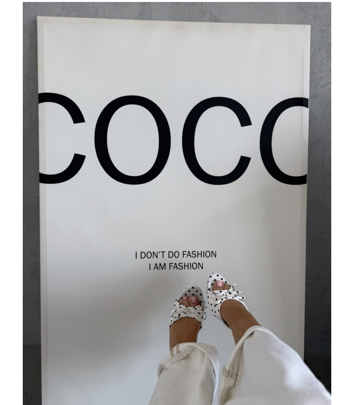 Białe Klapki Polka Dots