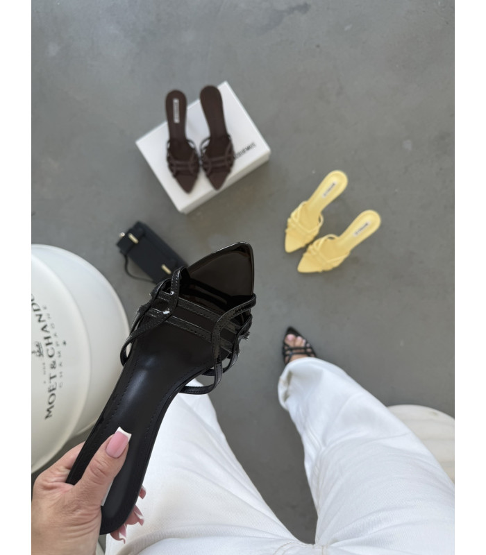 Klapki Szpilki Milano Strap Czarne